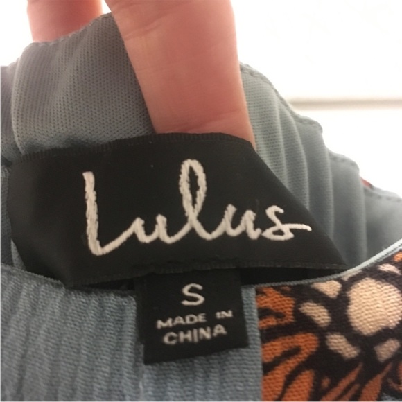 Lulu's One Sweet Day Light Blue Floral Print Off-the-Shoulder Dress - Picture 6 of 6